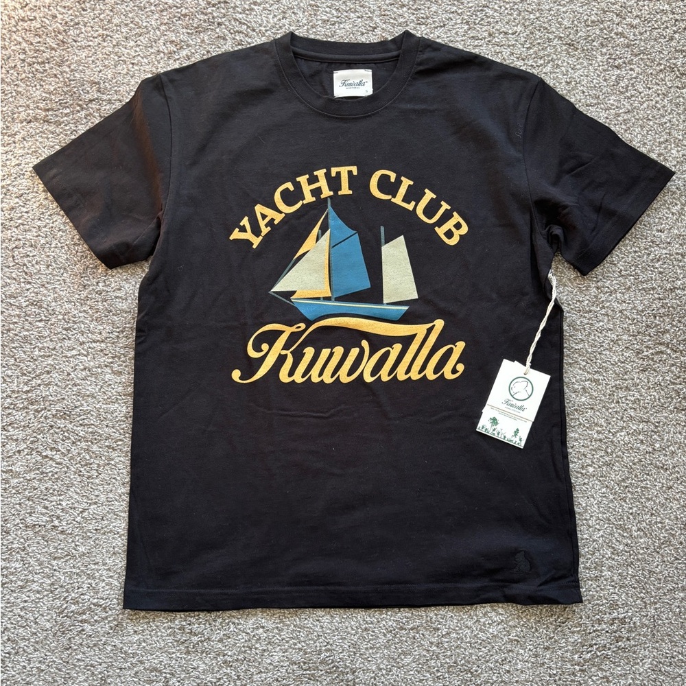 Men's Kuwalla Black T Shirt - Yacht Club - Size Small - NWT